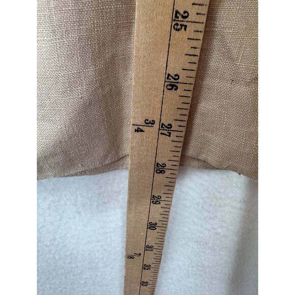 Man In the Studio Linen palazzo pants Beige coastal wide leg sz M - Picture 7 of 9